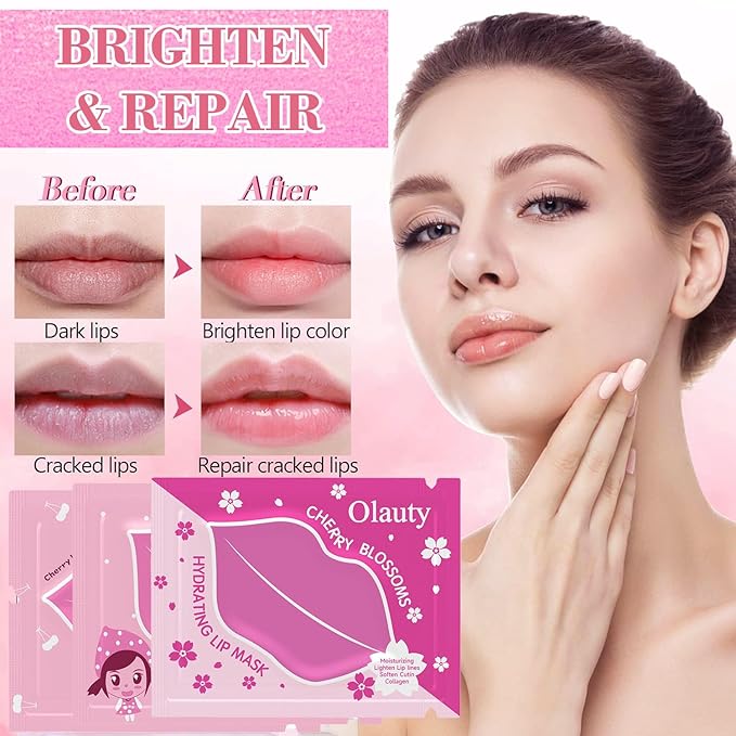Eakroo 30 Pairs Collagen Crystal Pink Lip Masks, Collagen Lip Pads for Dry and Cracked Lips, Moisturizing Lip Care Gel Pads Remove Dead Skin, Minizes Lip Fine Lines, Lighten Lips, Plump Your Lips-Velvo Beauty