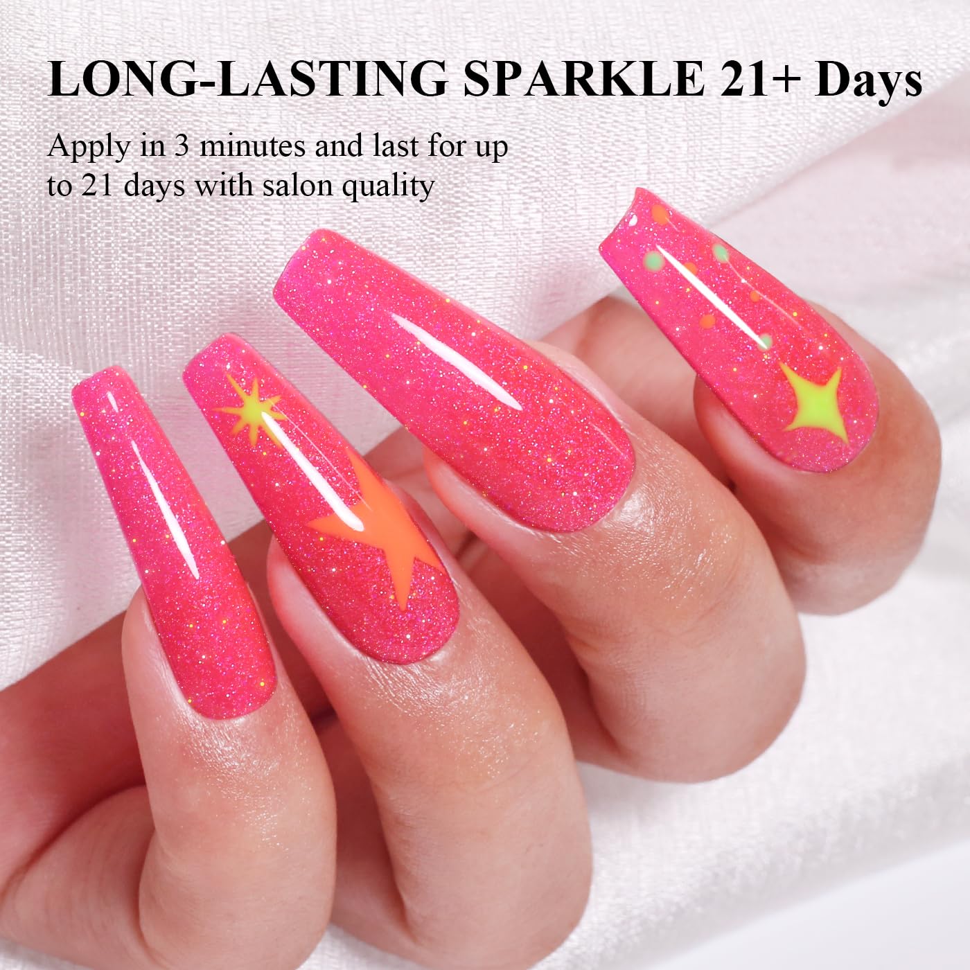 Imtiti Glitter Gel Nail Polish, Rose Pink Iridescent Glitter Nail Gel Polish Diamond Shimmer Sparkle Soak Off UV LED Spring Summer Manicure 10ML-Velvo Beauty