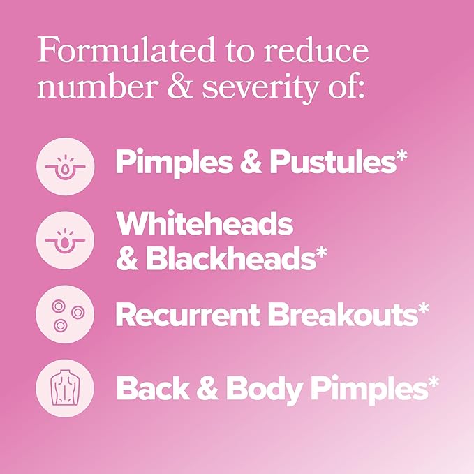 O Positiv FLO Acne Capsules – Reduce Number and Severity of Pimples, Whiteheads, Blackheads, and Pustules on Face, Back, and Body – Colostrum-Derived Lactoferrin, Zinc and Vitamin E – 30 Servings-Velvo Beauty