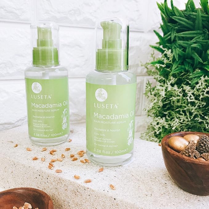 Luseta Macadamia Oil Hair Moisture Serum Nourishing & Revitalizing for Normal and Dry Hair 3.38oz-Velvo Beauty