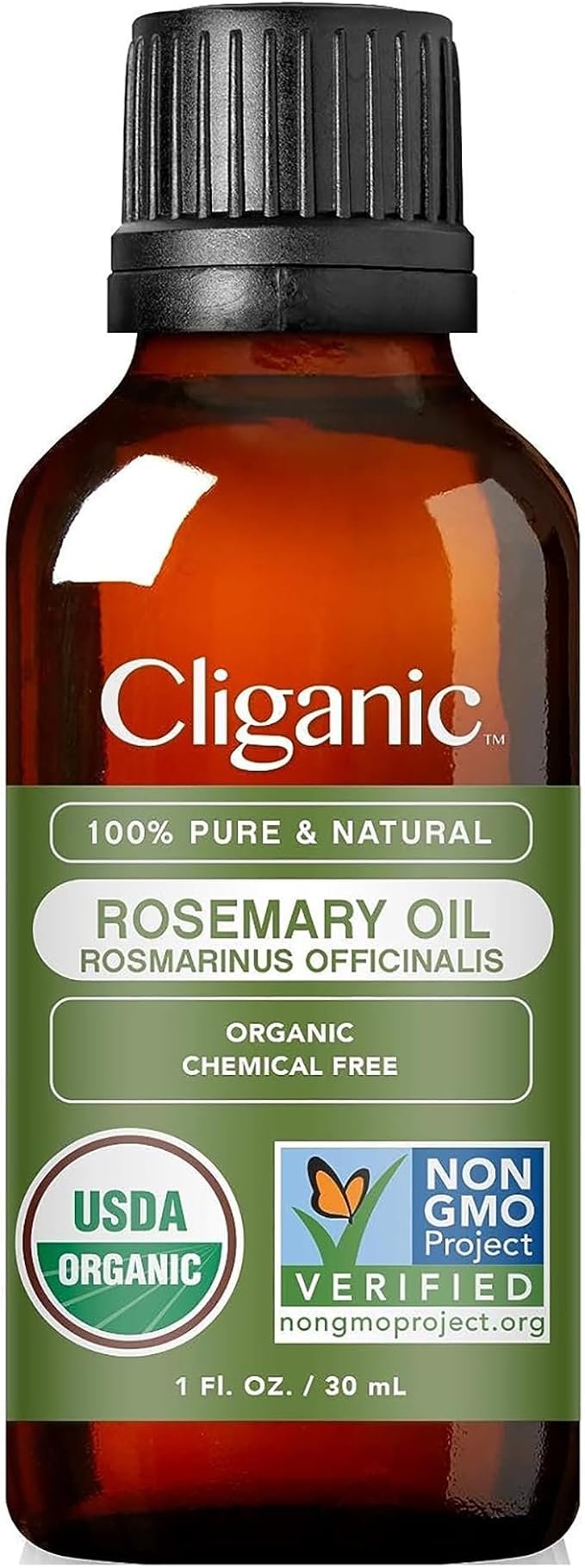Cliganic Organic Rosemary Essential Oil, 1oz - 100% Pure Natural Undiluted, for Aromatherapy | Non-GMO Verified (Packaging May Vary)-Velvo Beauty