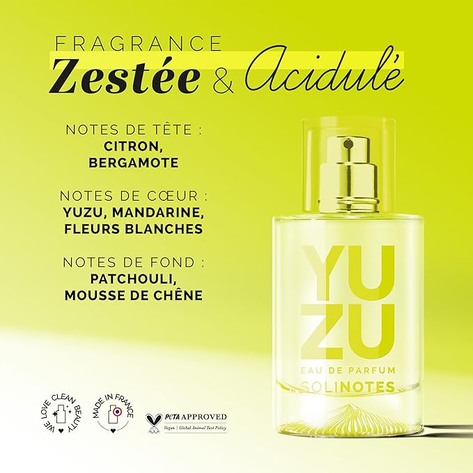 SOLINOTES Yuzu Perfume for Women - Eau De Parfum | Delicate Floral and Soothing Scent - Made in France - Vegan - 1.7 fl.oz-Velvo Beauty