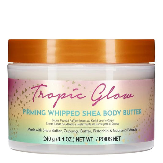 Tree Hut Tropic Glow Whipped Body Butter, Warm Scent with Almond, Golden Amber, and Australian Sandalwood, Long-Lasting Hydration for Soft, Glowing Skin, 8.4 oz-Velvo Beauty