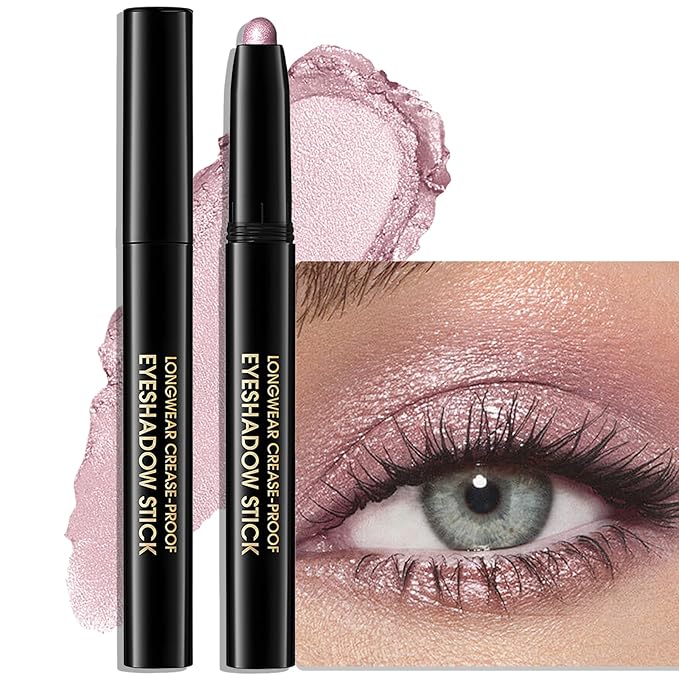 Eyeshadow Stick Waterproof Cream Eye Brighten Shadow Pencil Long-Lasting Crease-Proof Shimmer Glitter Eyeshadow Crayon Smooth High Pigmented Highlighter Neutral Eye Shadow Liner Makeup, 8 FANCY-Velvo Beauty