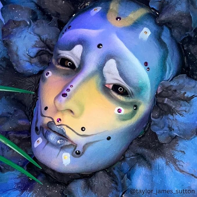 Mehron Makeup Liquid Makeup | Face Paint and Body Paint Perfect for Halloween, Cosplay I Air Brush Compatible 4.5 oz (133 ml) (Blue)-Velvo Beauty