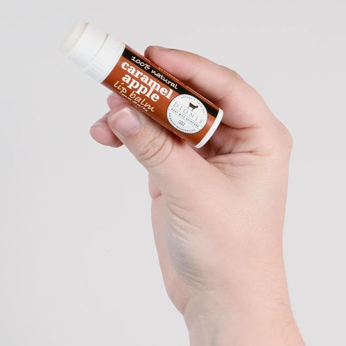 Dionis Goat Milk Skincare Caramel Apple Fall Lip Balm Gift Set - Beeswax, Shea Butter & Coconut Oil Lip Care Products Made in The USA - Cruelty Free Lip Moisturizer For Chapped Lips, 0.28oz 3 Pack-Velvo Beauty