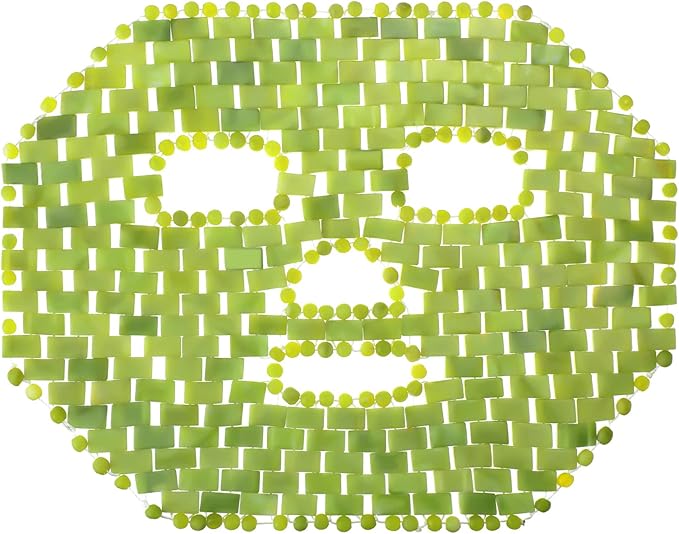 Jade Facial Mask, Jade Sleep Natural Stone Mask, Green Facial Cooling Mask, Jade Eye Mask Beauty Skincare Massage Tools for Alleviate Puffiness Face Massage Puffy Eyes Dark Circles-Velvo Beauty