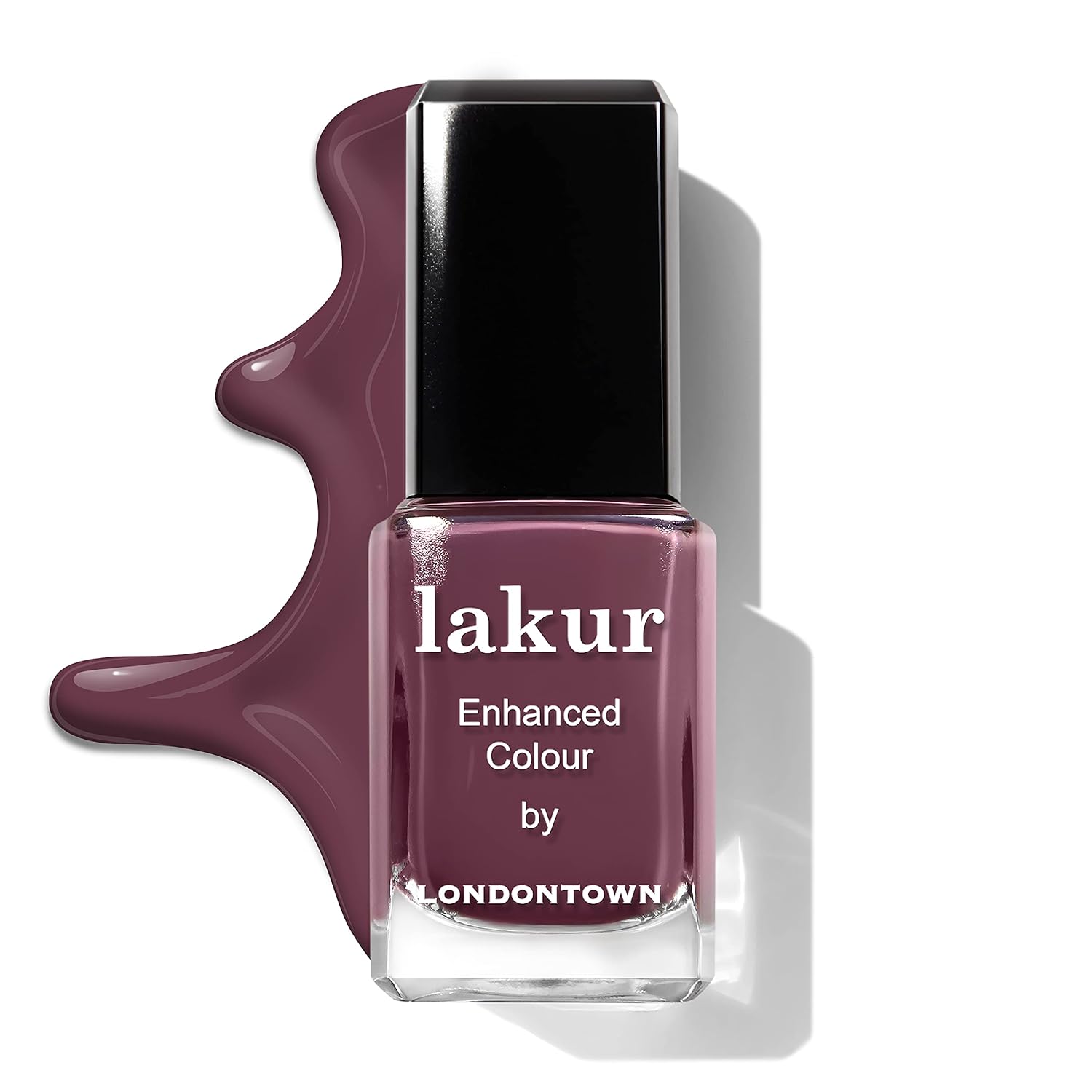 LONDONTOWN lakur Nail Polish - Chip-Resistant, Non-Toxic, Conditions & Hydrates Nails | Glossy Mauve Plum, Save the Queen, .40 fl oz-Velvo Beauty