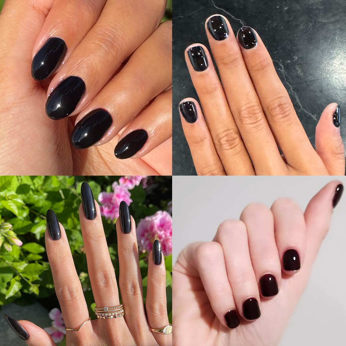 Olive & June Gel Polish | UV LED Nail Lamp Needed | Long Lasting Formula | Up to 21 Days of Wear | Damage-Free Removal | Salon-Quality Manicure, Pedicure at Home | E+M | Inky Black-Velvo Beauty