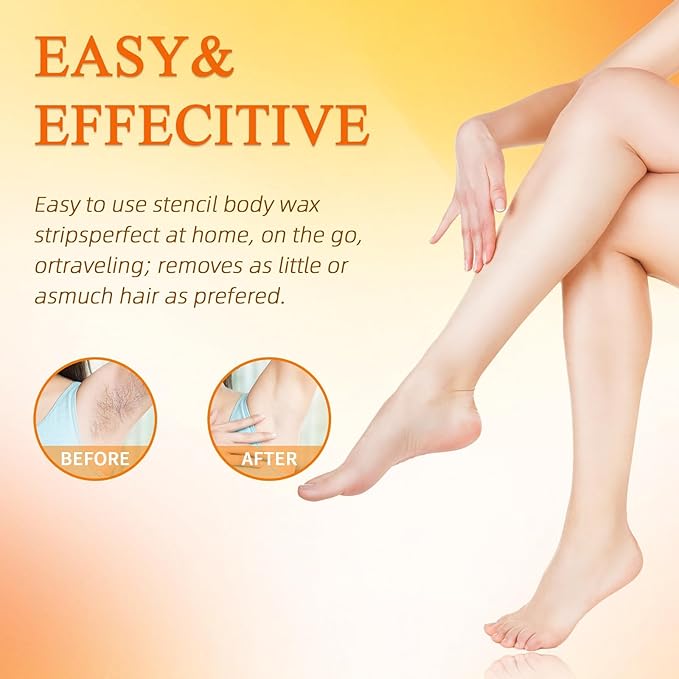 Wax Strips for Hair Removal, Waxing Kit For Women, 60 Pcs - 40 Body Wax Strips, 20 Pcs for Face, 6 Cleansing Oil Towelettes Suitable for Face/Legs/Underarms/Bikini-Velvo Beauty