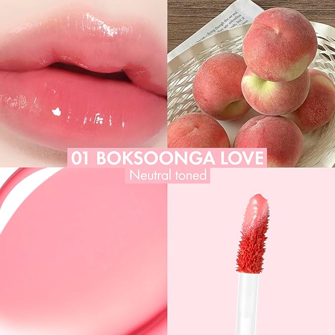 Amuse SEOUL BEBE TINT - 01 BOKSOONGA LOVE | 24-hour Long-lasting Lip Stain, Plumping, Hydrating, Moisturizing, No Peel Off, Lip Care, Treatment, Non Sticky, Korean Lip Tint for Dry Lips-Velvo Beauty