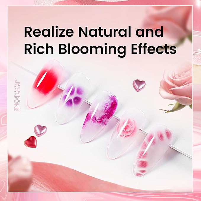JODSONE Blooming Clear Gel Nail Polish, 15ml for Spreading & Watercolor Effects, Floral Nail Art Design, U V & LED Cure, Light Up Your Nail Life-Velvo Beauty