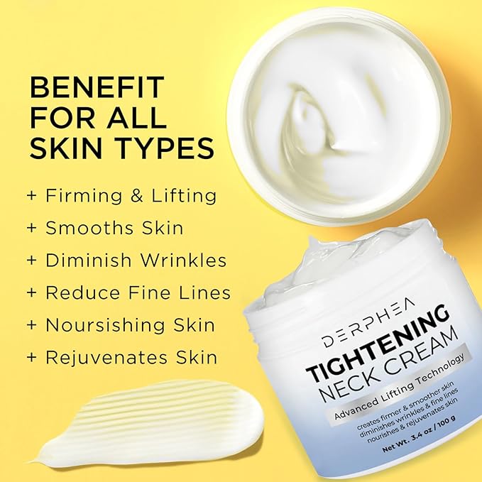 Neck Tightening Cream: Tighten and Lift Neck Cream For Tightening and Firming, Fine lines, Loose & Sagging On Face, Decollete & Other Skin Areas - 3.4 Oz-Velvo Beauty