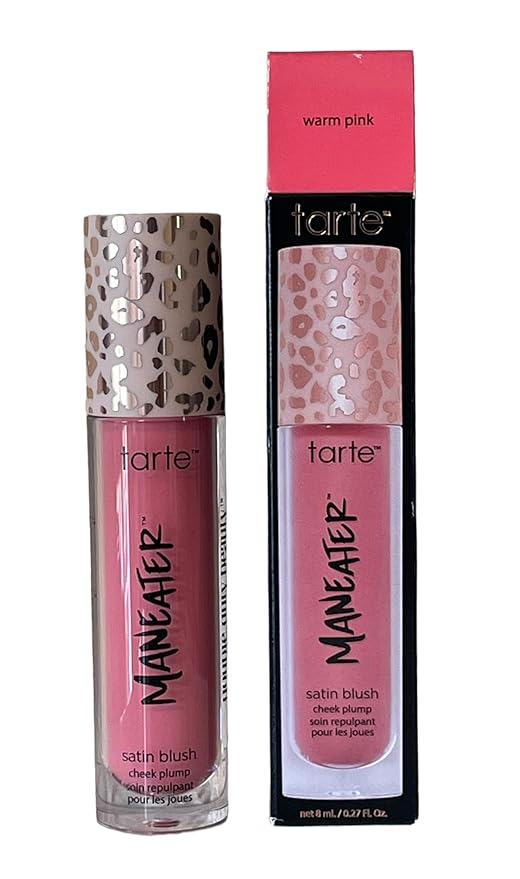 Tarte Maneater Satin Blush Cheek Plump Full Size (Warm Pink, 27OZ)-Velvo Beauty