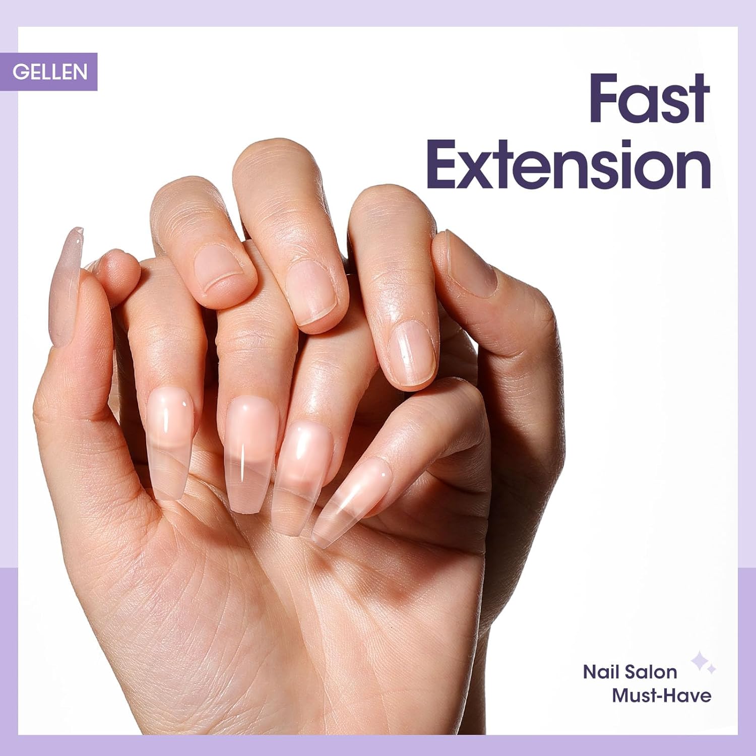 GELLEN Builder Gel for Nails and No Wipe Top Coat, 2Pcs 18ml Nail Builder Gel for Nail Extension & Strengthen and Glossy Top Coat-Velvo Beauty