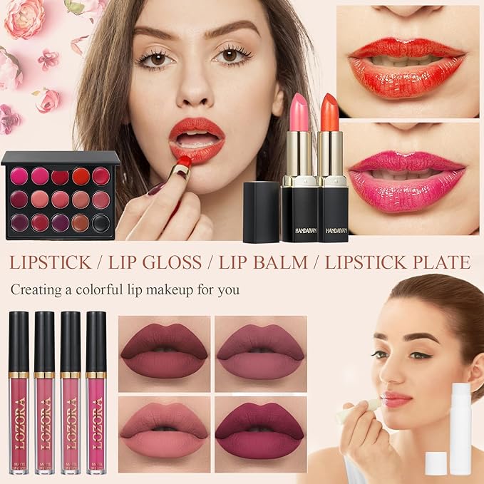 All in One Makeup Kit Makeup Kit for Women Full Kit Makeup Set Multipurpose Bundle Holiday Gift Box Essential Starter Bundle Include Full Makeup Kit for Women (Box2)-Velvo Beauty