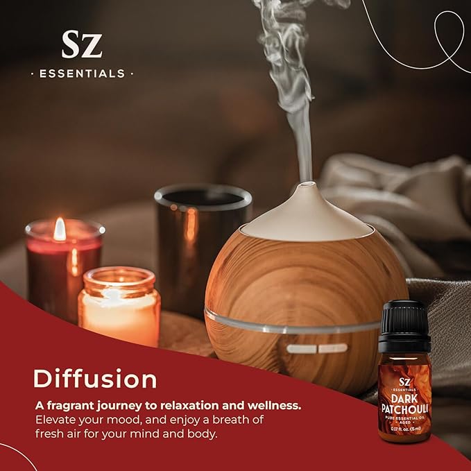 – 5-Year Aged Dark-Patchouli – Premium Essential Oil – Deep, Earthy Aroma | 100% Pure for Aromatherapy, Wellness & Natural Perfumery – DIY | Therapeutic Grade & Vegan – 0.17 fl oz.-Velvo Beauty