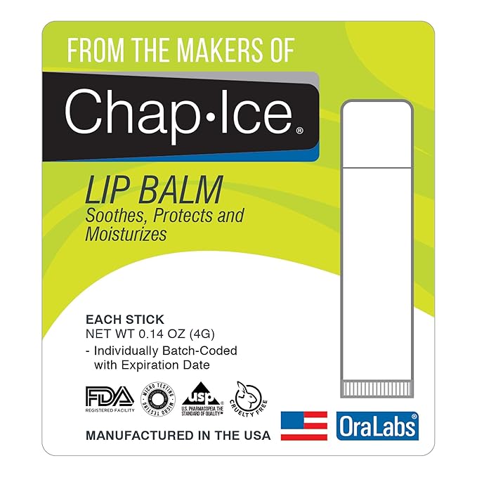 Chap-Ice | Blank Lip Balm Tubes - Filled With Various Flavors (Blue Raspberry)-Velvo Beauty