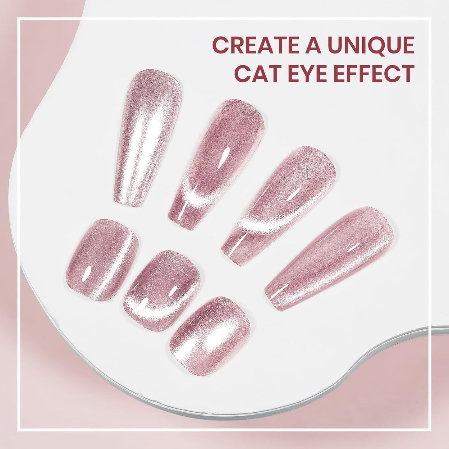 Cat Eye Nail Polish Non Gel Quick Dry Glitter Cat Eye Nail Polish with Magnetic Toe Fingernail Air Drying Fast Lacquer Manicure Gift For Women Girls 16ml, 0.54fl oz-Velvo Beauty