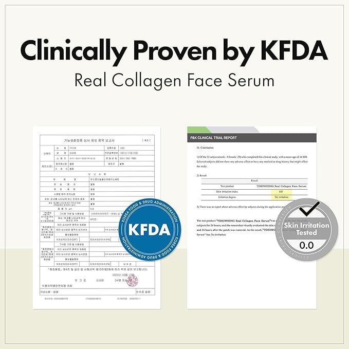 Real Collagen Face Serum, Hydrating & Firming Serum with hydrolyzed collagen, Hyaluronic Acid, Plumps, Sagging Skin, Reduces Fine Lines and Wrinkles, Korean Skincare, 33ml / 1.11 fl. oz.-Velvo Beauty