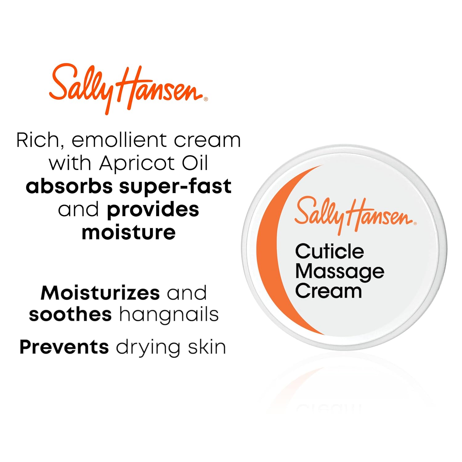 Sally Hansen Cuticle Massage Cream, Cuticle Care, Nourishing, Includes Apricot Oil (Pack of 2)-Velvo Beauty