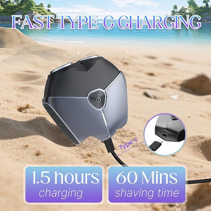 Electric Shavers for Women, Womens Electric Leg Shaver Cordless Painless Facial Hair Removal for Arms and Underarms Bikini Trimmer,Portable and Safe Wet and Dry Use Women Shaver (Iron Black)