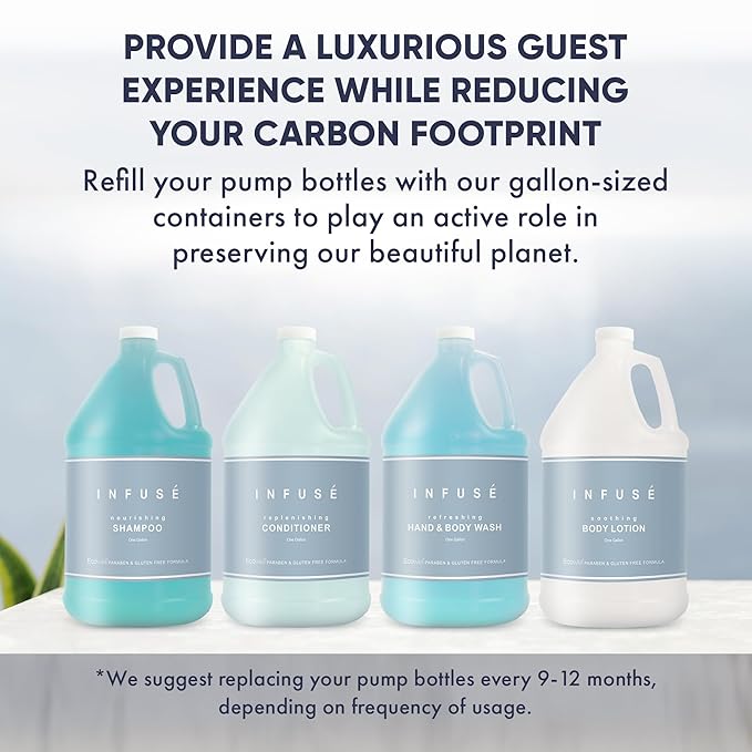 A 20 Piece Ecobox All-In-Kit of our Infuse | White Tea and Coconut Soap | 6 Shampoo, 4 Conditioner, 6 Body Wash & 4 Lotion | 10.14 oz Hotel Soaps and Toiletries Bulk | Personal Care Products-Velvo Beauty