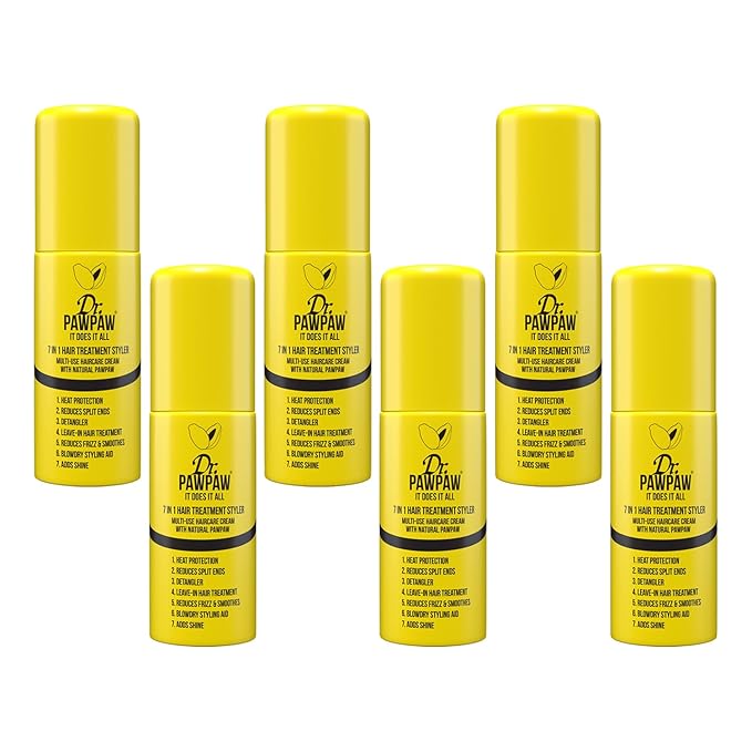 It Does It All: 7 in 1 Hair Treatment Styler with Papaya, Aloe Vera, Coconut Oil, Vegan & Natural (6 x 150 ml)-Velvo Beauty