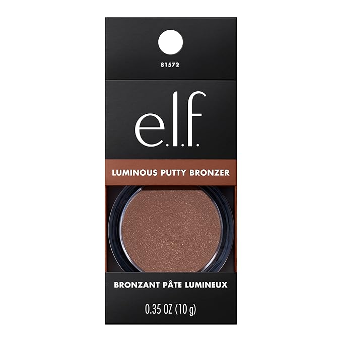 e.l.f. Luminous Putty Bronzer, Lightweight Putty-to-Powder Bronzer For A Radiant, Glowing Finish, Highly Pigmented, Vegan & Cruelty-Free, Get Glowing-Velvo Beauty