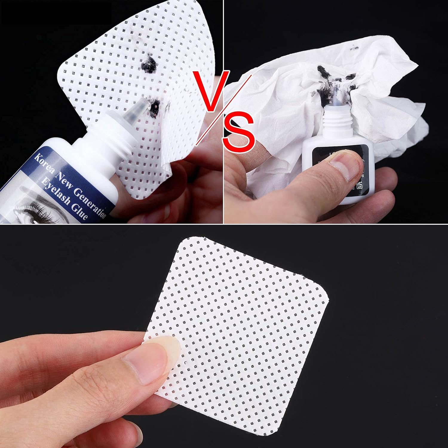 1000Pcs Nail Wipes Lint Free Gel Nail Polish Removers Cotton Pads Eyelash Extension Glue Cleaning Wipes-Velvo Beauty