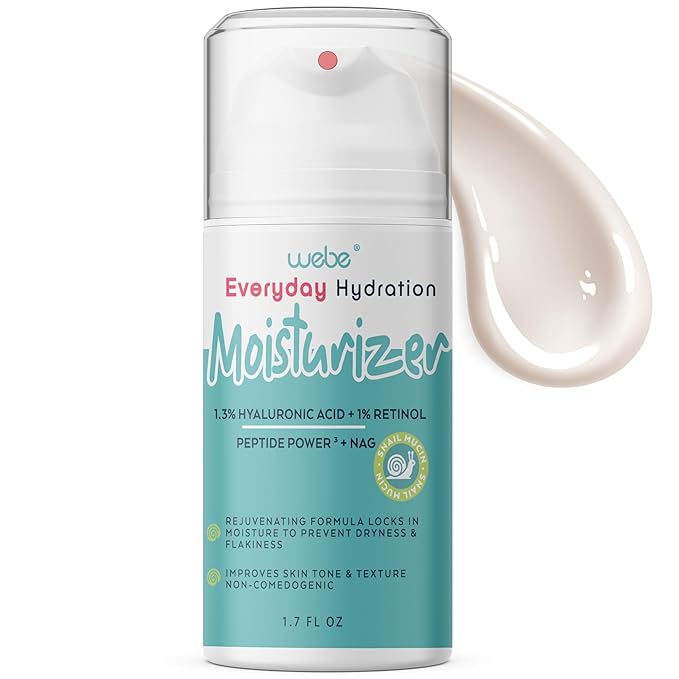 WEBE Hydration Snail Mucin Moisturizer – Hydrating Face Cream with Hyaluronic Acid, Retinol & Peptides for Smoother, Youthful-Looking Skin-Velvo Beauty