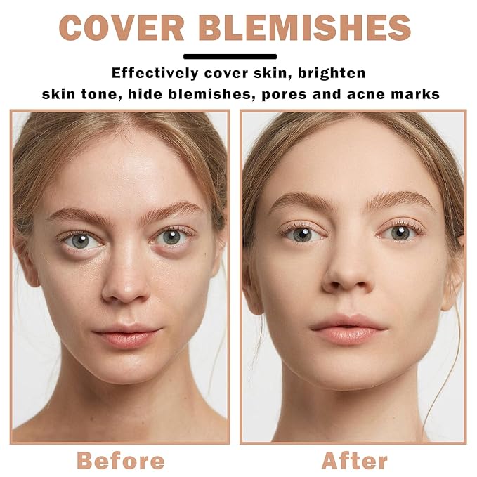 Airbrush Foundation Makeup Spray Silky Lightweight Full Coverage Foundation Face Air Cushion Foundation Set with Soft Makeup Brush - Natural Color-Velvo Beauty