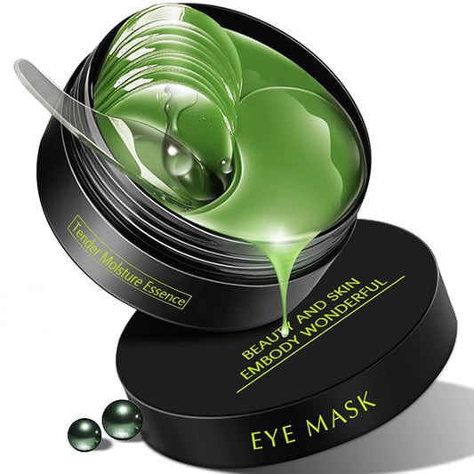 Under Eye Patches,30 pairs Hyaluronic Acid Anti-Aging Under Eye Mask, Collagen Under Eye Gel Pads for Dark Circles, Wrinkles, Fine Line, Puffiness (Green)-Velvo Beauty