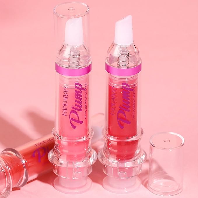 Lip Plumping Booster, Plumping Lip Oil with Chili Extract, Plump & Pout Lip Plumper, Slightly Spicy Lip Plumping Gloss, Fuller Lips Instantly, Hydrating, High-Shine-Velvo Beauty