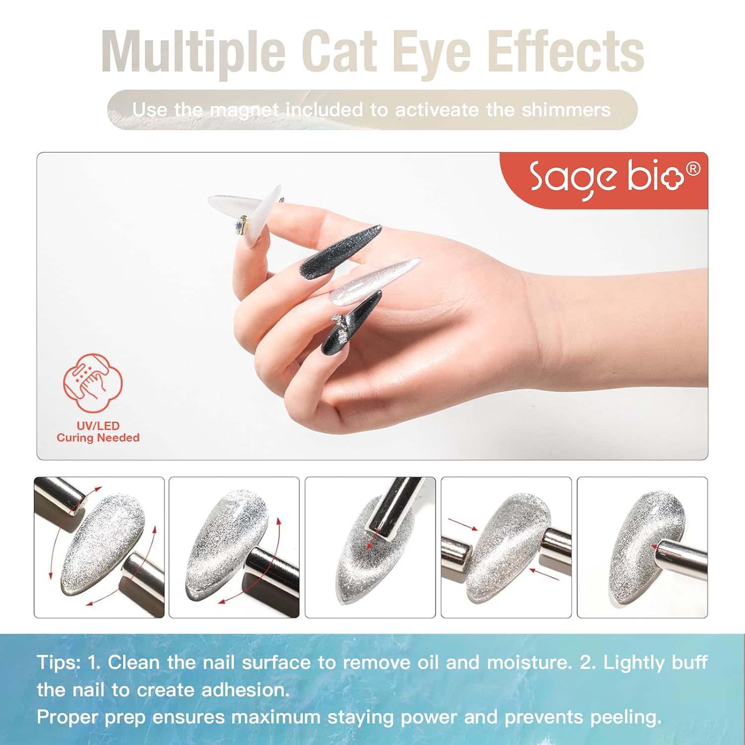 Multifunctional Cat Eye Gel Nail Polish, No Base or Top Coat Required, 15ml, Lasts Up to 4 Weeks, UV/LED Cured, Easy Application, R103-Velvo Beauty