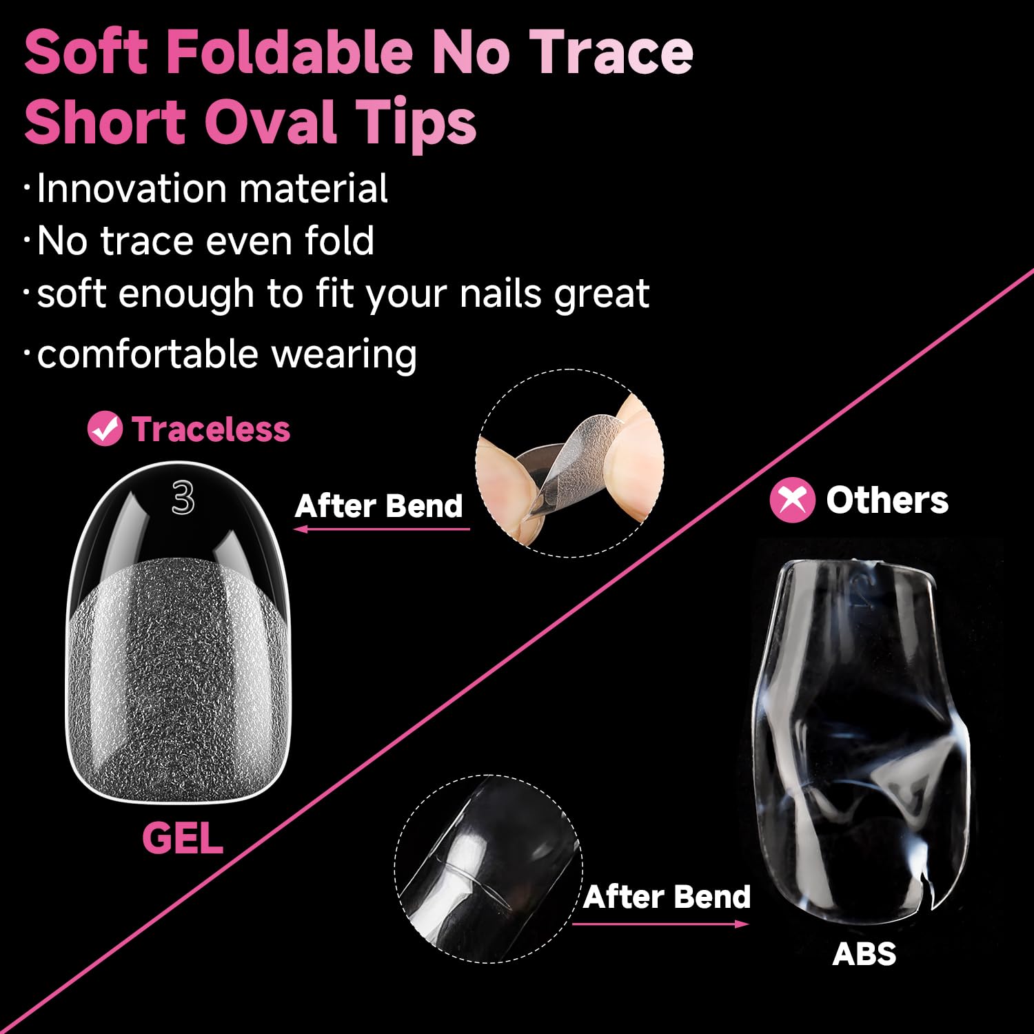 UNA GELLA Short Oval Round Nail Tips, Soft Gel Pre-shaped Half Matte Short Oval Gel Nail Tips Full Cover Acrylic Press on Fake Nails for Nail Extension Art DIY Nail Salon 216Pcs 12 Sizes-Velvo Beauty