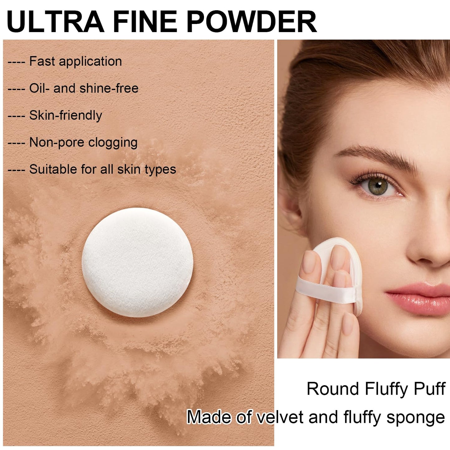 Mineral Powder Foundation, SPF 35, Sunscreen Lightweight Loose Powder, Skin-Improving, Buildable Coverage, Natural Glow Base Makeup (#06 Medium Beige Foundation Makeup)-Velvo Beauty