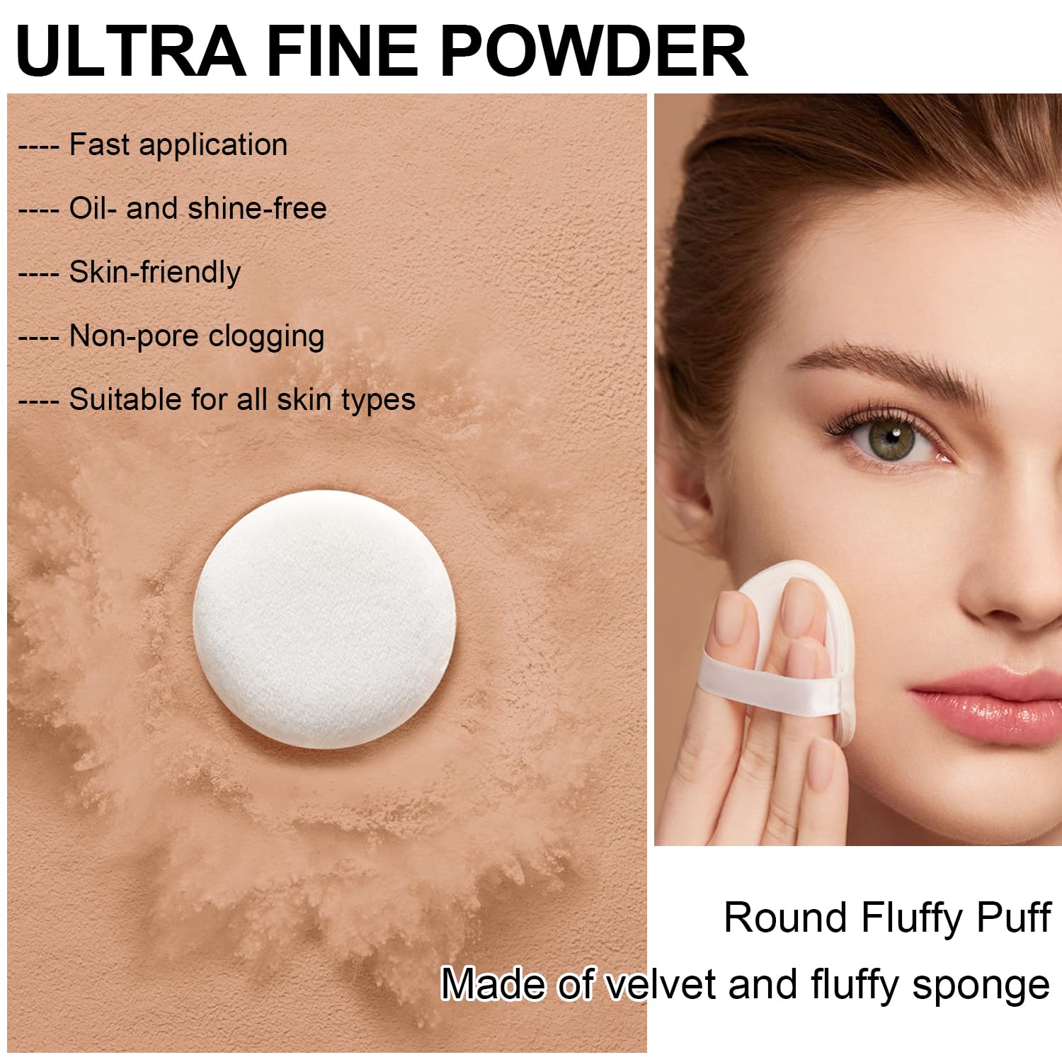 Mineral Powder Foundation, SPF 35, Sunscreen Lightweight Loose Powder, Skin-Improving, Buildable Coverage, Natural Glow Base Makeup (#06 Medium Beige Foundation Makeup)-Velvo Beauty