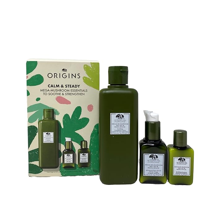 Origins Calm & Steady Mega-Mushroom Essentials To Soothe & Strengthen-Velvo Beauty