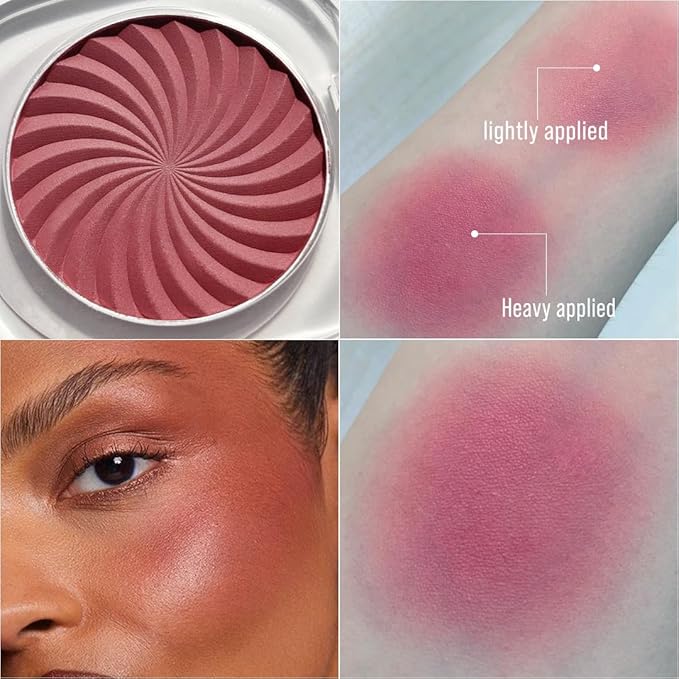 Cheeky Blush Compact for Face Cheeks, Talc Free Blusher Palette, Matte Powder Makeup, Natural Healthy, Mauve Pink Magenta Peach Red, Vegan Cruelty Free-Velvo Beauty