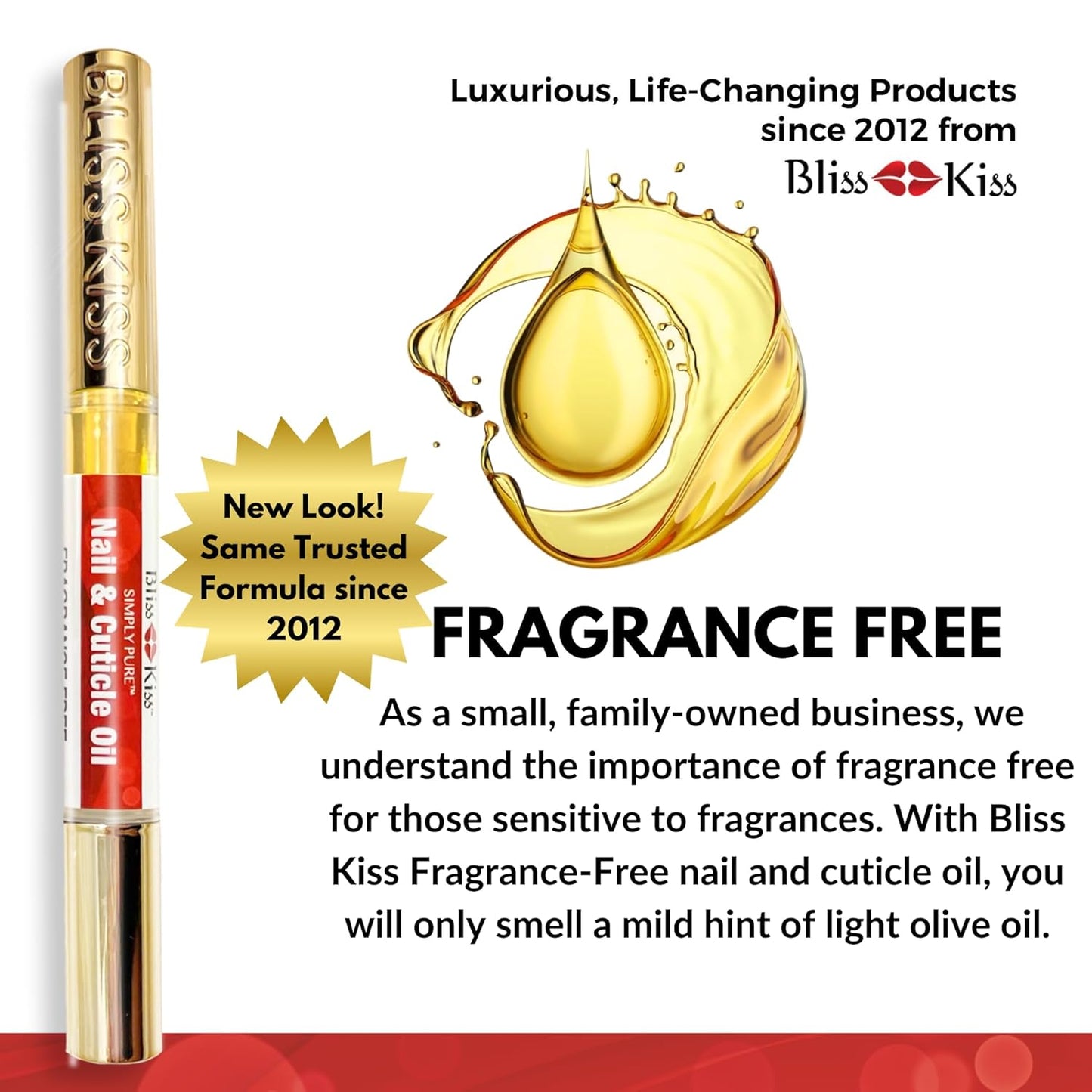 Bliss Kiss | Fragrance Free 4 Nail Oil Cuticle Pens w/Vitamin E & Jojoba⏤Nail Strengthener Nail Growth and Strengthening Serum for Brittle, Peeling, Breaking, Thin nails-Velvo Beauty