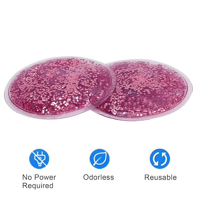 Gel Eye Pack, Hot Cold Compress Eye Gel Ice Packs Reusable Cooling Eye Cover for Dark Circles Puffiness Cold Eye Girl Women(Rose)-Velvo Beauty