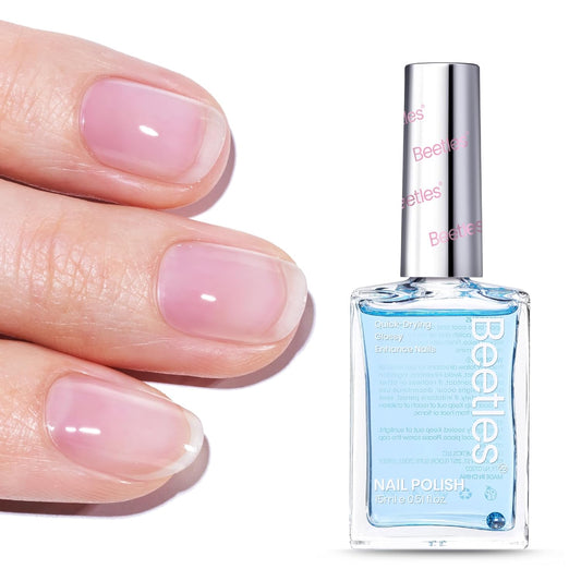 Beetles Nail Strengthener - Oceanic Blue Nail Concealer Air Dry Natural Nail Strengthener and Growth for Damaged Thin Nails Repair Weak Nails Fingernail Strengthening Women Gift 0.51 FL OZ-Velvo Beauty