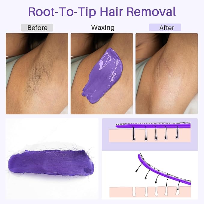 BLITZWAX Brazilian and Bikini Wax Pot for Women, Hard Waxing Warmer for Face, Legs and Body, At Home Hair Removal Machine, Beginner Friendly, Digital Fast Heating, 16oz Capacity-Velvo Beauty