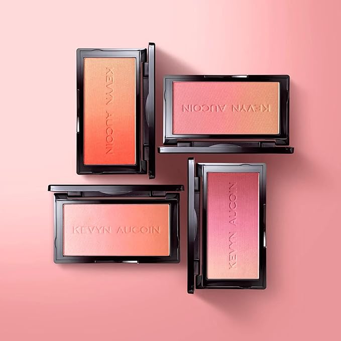 Kevyn Aucoin The Neo-Blush, Rose Cliff: Blush makeup compact. Trio palette of gradient colors. Blends pearl, satin & matte finishes for highlighting cheeks. Personalized looks. Natural to pop of color-Velvo Beauty