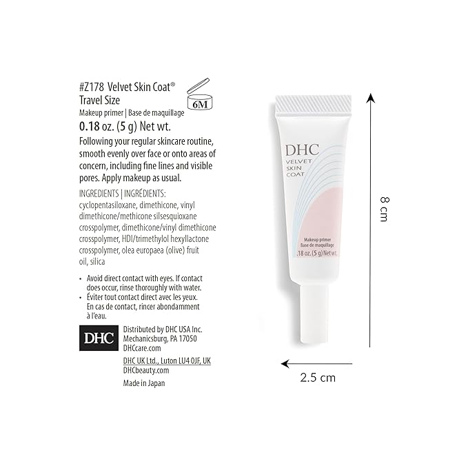 DHC Velvet Skin Coat and Velvet Skin Coat Travel Size 0.52 oz. Net wt. and 0.18 Net wt.-Velvo Beauty