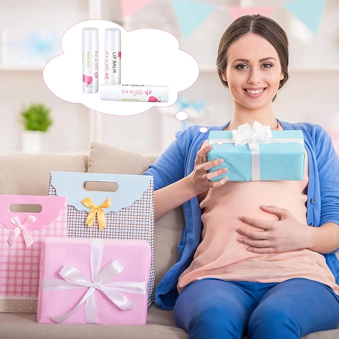 50 Pcs Pink Elephant Favors Baby Shower Lip Balm Party Supplies Bulk for Girls Guests It's a Girl Baby Shower Gifts Gender Reveal Favors Prizes Souvenirs Winners Thank You Appreciation Gifts-Velvo Beauty