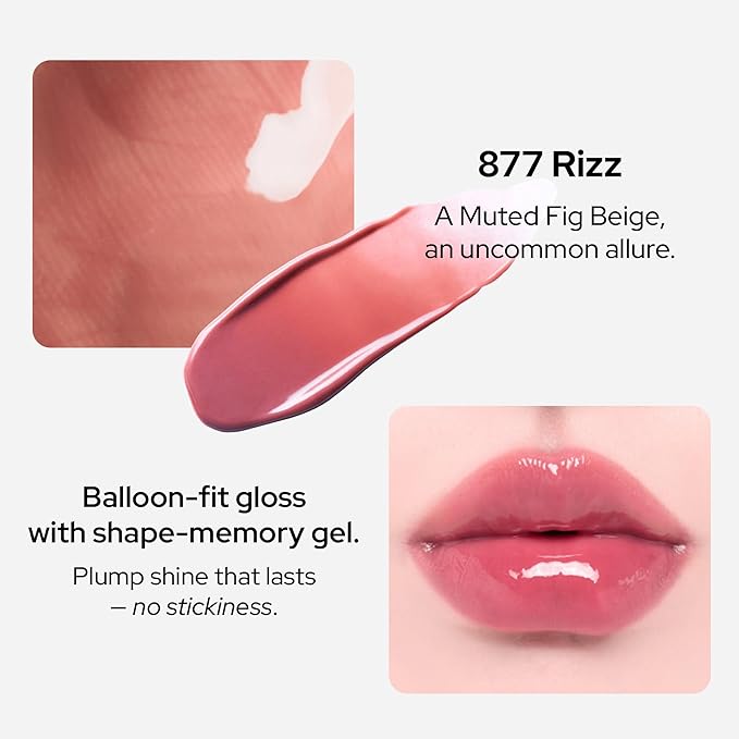Unseen Ballon Tint, 6 Colors Set for All Skin Types. Buildable Color, Long Lasting Glossy Lip Stains, Lightweight Lip Gloss Make up (RIZZ, 1 Oz)-Velvo Beauty