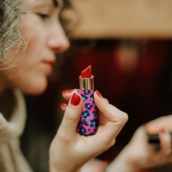 6 Pack Compact Clip-On Chapstick Holder Premium Release Clip Neoprene Sleeve with Clip Fits Most Standard Lip Balm-Velvo Beauty