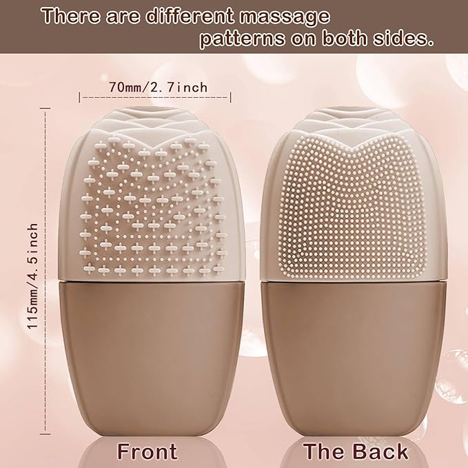 XHJRI Ice Face Roller Massager,Ice Cube Roller for Face, Eyes and Neck Naturally Conditioning and Skin Care,De-Puff Eye Bags,Reduce Migraine Pain,Reusable Massage Silicone Ice Mold (New Coffee)-Velvo Beauty